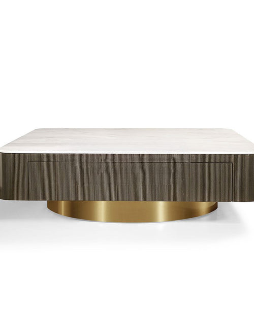 Modern coffee table with golden base