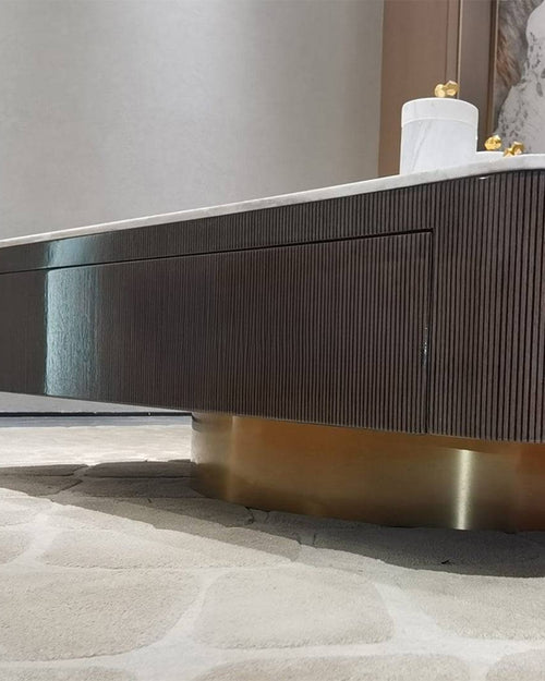 Close-up of Modern coffee table 