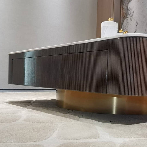 Close-up of Modern coffee table 