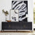Black console with gold handles