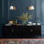 Modular console with gold handles