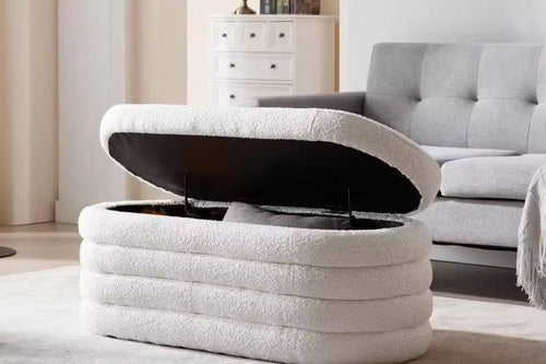 Modern oval Jingo storage ottoman