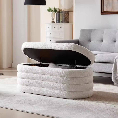 Modern oval Jingo storage ottoman