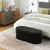 Jingo soft black oval storage seat