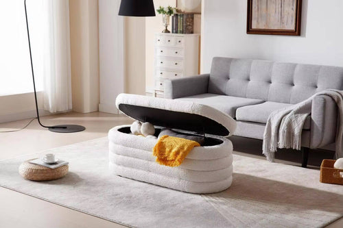 White modern jingo storage seat