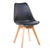Stylish black Jolly Chair with wooden legs