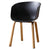 Sleek black Juju Chair front view