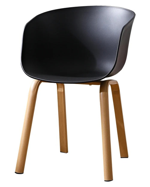 Sleek black Juju Chair front view