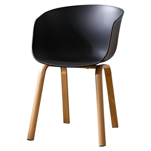 Sleek black Juju Chair front view