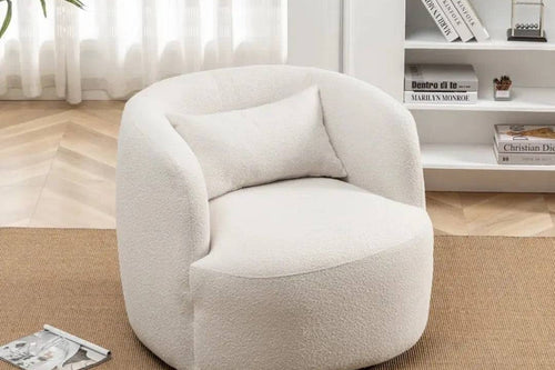 White Kalito Bucket Accent Chair