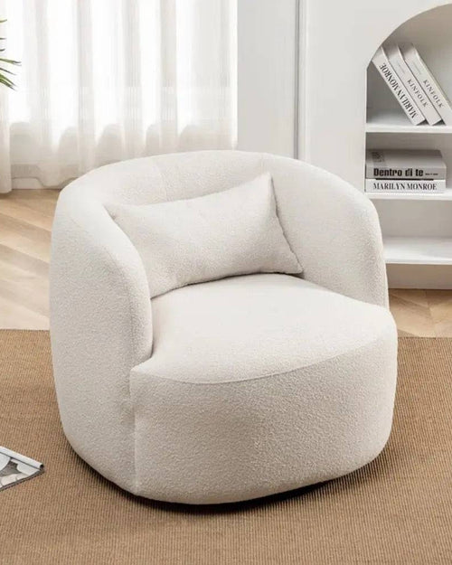 White Kalito Bucket Accent Chair