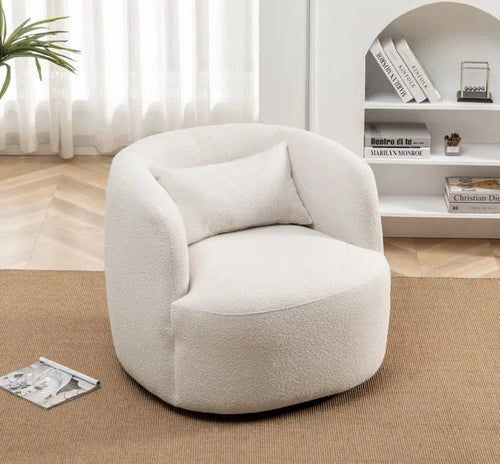 White Kalito Bucket Accent Chair