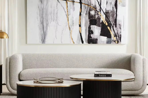 Discover the Josmo Coffee Table Set by Chair Collective — a modern fluted design with a marble top and gold base, crafted to add luxury and elegance to your living space. Shop premium luxury coffee tables online in India.