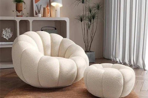 Kandis Round Chair in cream color