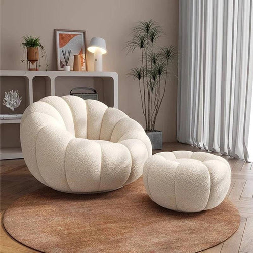 Kandis Round Chair in cream color