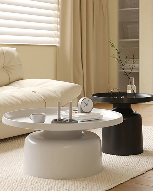 Side view of round table set 