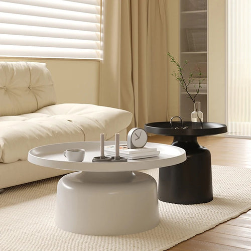 Side view of round table set 