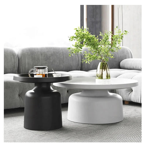 Side view of round table set 