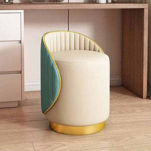 Kate Pouf with backrest and golden base