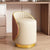 Kate Pouf with backrest in beige and pink leatherette