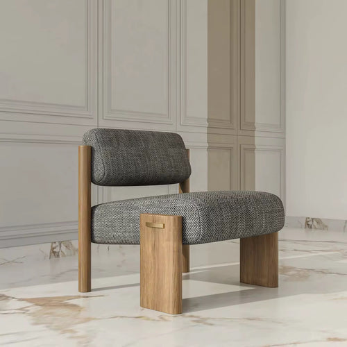 Shop the Kita Luxury Boho Chair by Chair Collective — a Japandi-inspired statement chair in teak and black finish. Buy luxury accent chairs online in India.