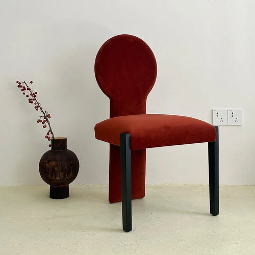 Koina Chair in red with blue legs