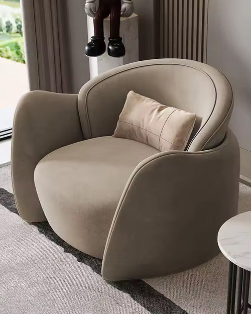 Beige armchair in modern living room 