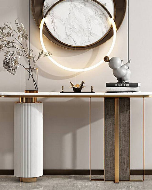Front profile of modern console table