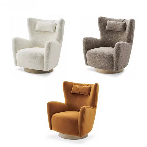 Discover the MIAM Luxury Accent Chair, a plush swivel lounge chair in bouclé or velvet. Perfect for modern homes. Buy luxury accent chairs online in India by Chair Collective.