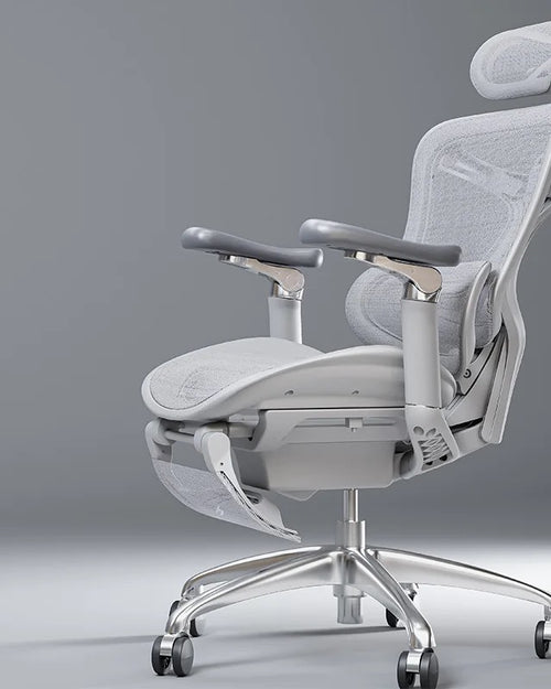 Magneto office chair with adjustable armrests & headrest