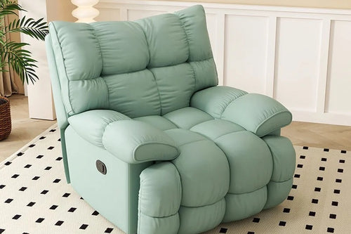 Suzuka recliner chair with Japanese minimalist design in Mantle fabric