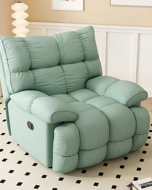 Suzuka recliner chair with Japanese minimalist design in Mantle fabric
