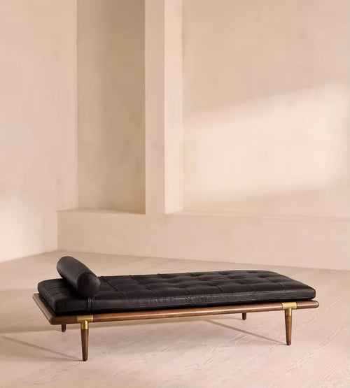Discover the Mayan Luxury Ottoman, featuring a solid teak wood structure and matte gold accents. A premium designer ottoman for modern luxury interiors.