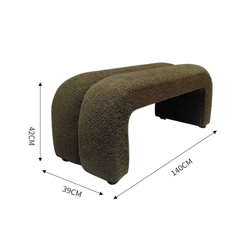 Naro Ottoman Bouclé — a 4ft luxury bouclé bench perfect for bedrooms, living rooms, and modern minimalist interiors. Compact, versatile, and customisable for premium home styling.