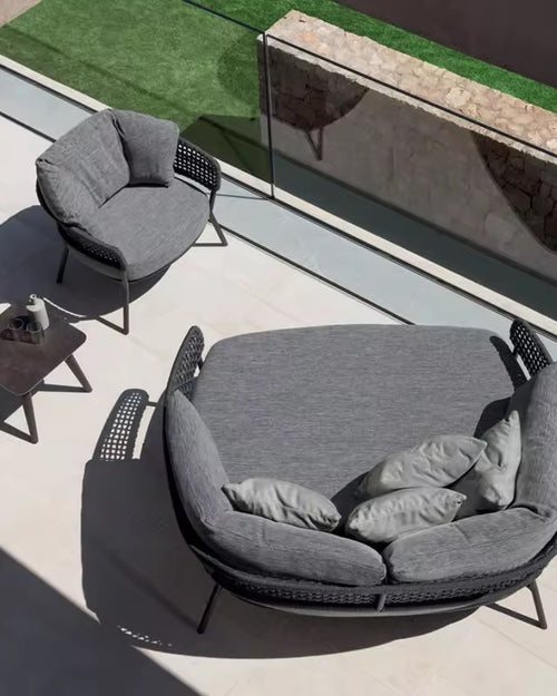  Top view of outdoor loungers 