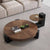 Modular round table set in living room
