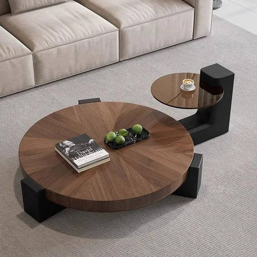 Modular round table set in living room