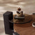 close view of glass table