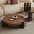 Round norway wooden and glass table
