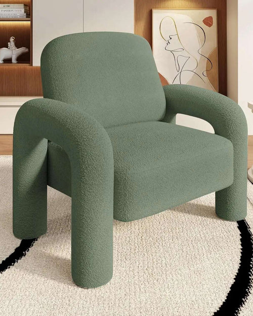 Stylish Obello lounge chair with U-shaped arms