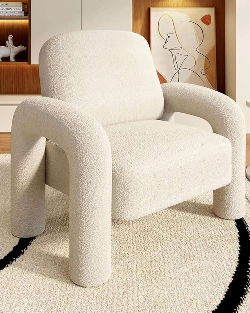 Stylish Obello white lounge chair 