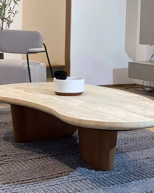 Discover the Okayo Japandi Coffee Table by Chair Collective — a modern travertine and wood masterpiece blending Japanese simplicity with Scandinavian warmth. Shop luxury coffee tables online in India for serene, natural interiors.