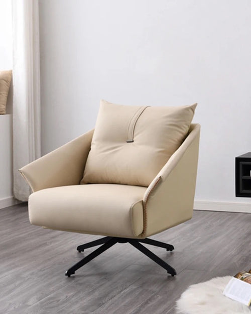  Beige lounge chair side angled