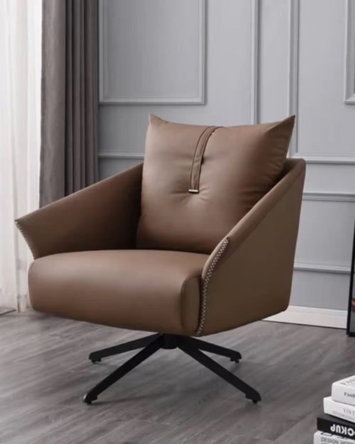 Side look of brown lounge chair