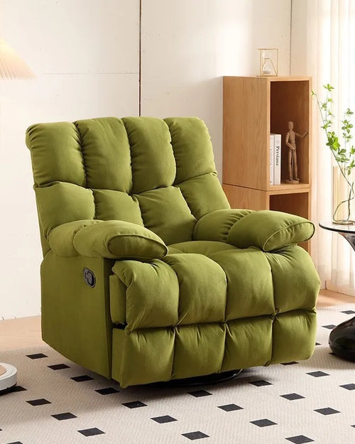 Multiple fabric options of Suzuka flagship recliner by Chair Collective
