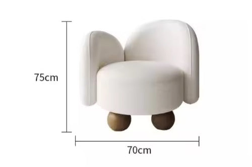 Measurement guide showing height and width of Olivia Chair 