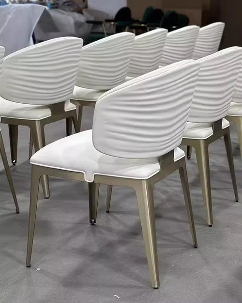 Modern dining setup with multiple Onyx Dining Chairs
