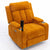 Orange Modern lounge recliner with mobile holder and velvet finish
