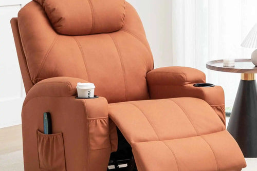 Luxury Orange Lardo recliner chair Mumbai