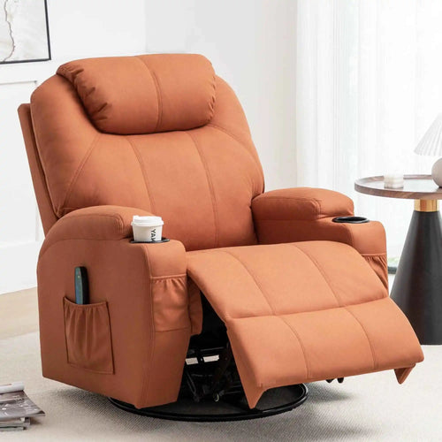 Luxury Orange Lardo recliner chair Mumbai